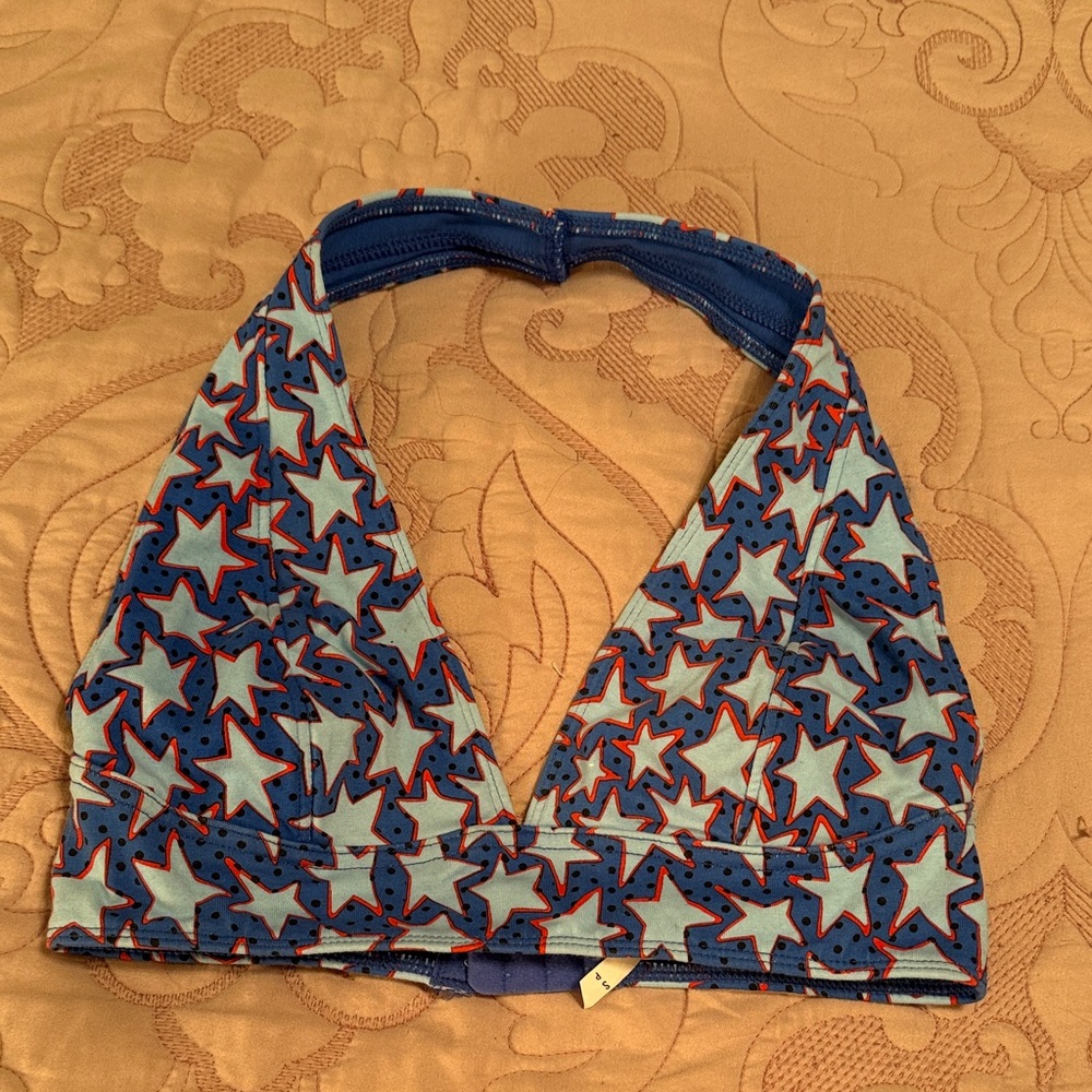 Out From Under Star Pattern Halter Bra